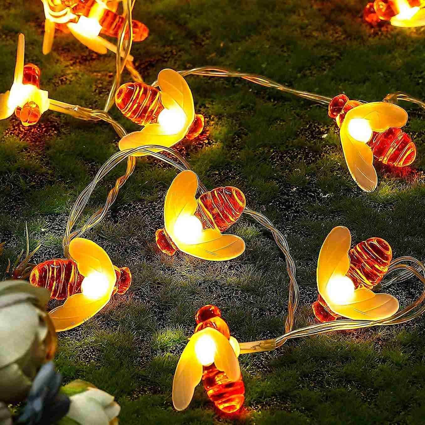 Honey Bee String Lights for Indoor Outdoor Decoration